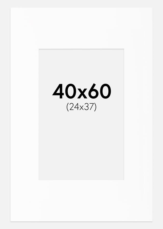 Passe-partout Wit Standaard (Witte kern) 40x60 cm (24x37)