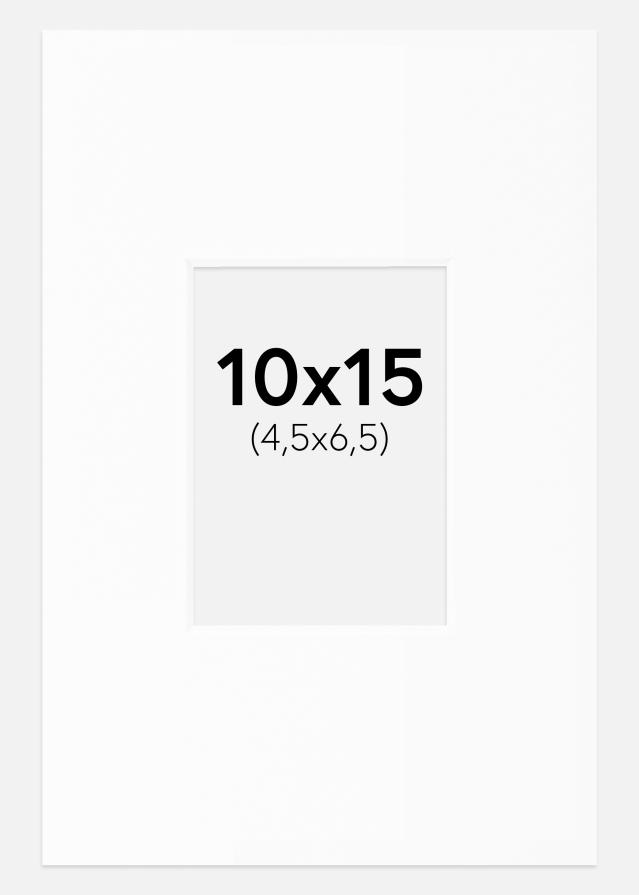Passe-partout Wit Standaard (Witte kern) 10x15 cm (4,5x6,5)
