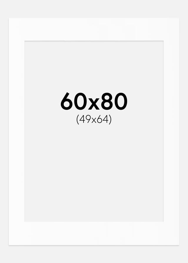 Passe-partout Wit Standaard (Witte kern) 60x80 cm (49x64)