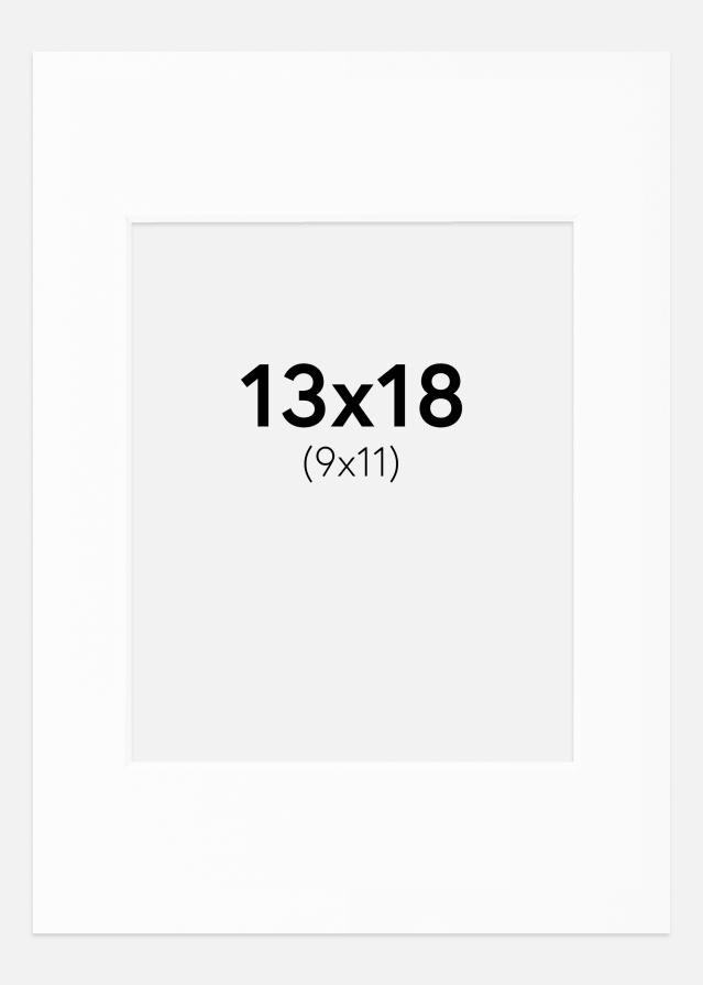 Passe-partout Wit Standaard (Witte kern) 13x18 cm (9x11)