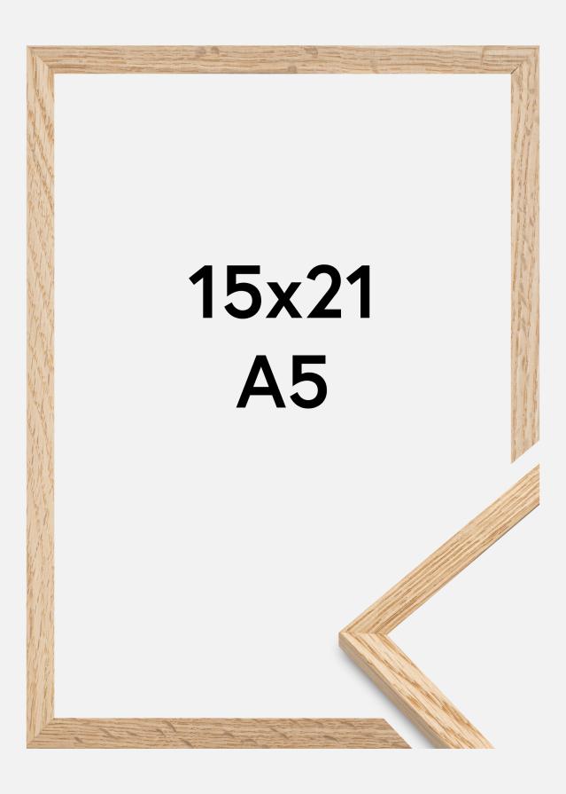 Fotolijst Smal Eikenhout Acrylglas 15x21 cm (A5)