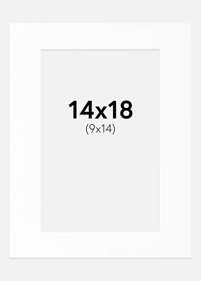 Passe-partout Wit Standaard (Witte kern) 14x18 cm (9x14)