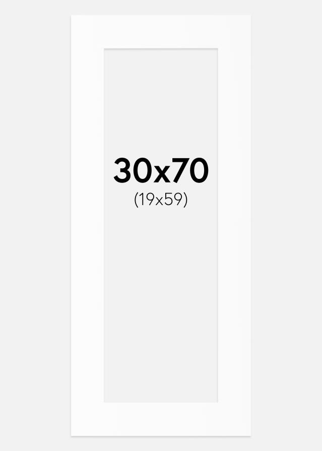 Passe-partout Wit Standaard (Witte kern) 30x70 cm (19x59)