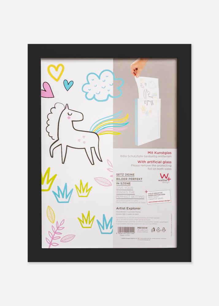 Fotolijst Explorer Acrylglas Zwart A4