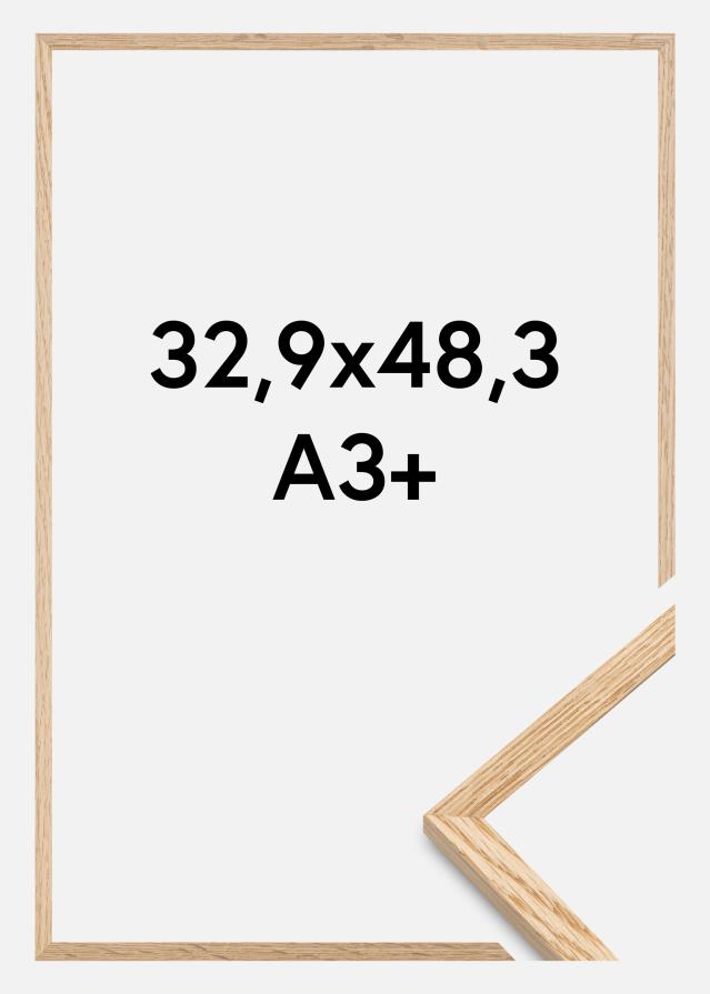 Fotolijst Smal Eikenhout Acrylglas 32,9x48,3 cm (A3+)