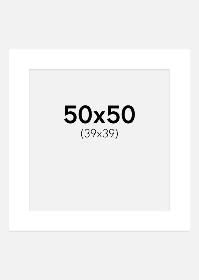Passe-partout Krijtwit 50x50 cm (39x39 cm)