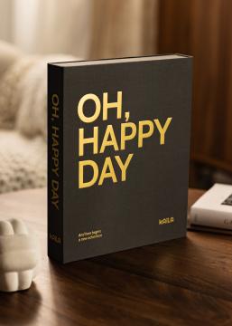KAILA OH HAPPY DAY Black - Coffee Table Photo Album (60 Zwarte zijden)
