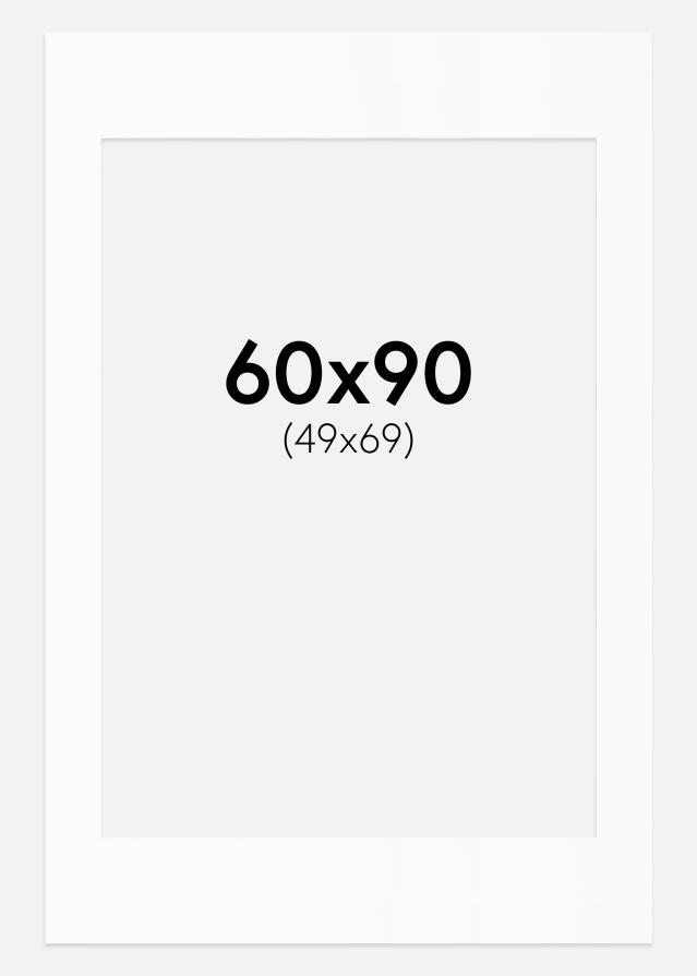 Passe-partout Wit Standaard (Witte kern) 60x90 cm (49x69)