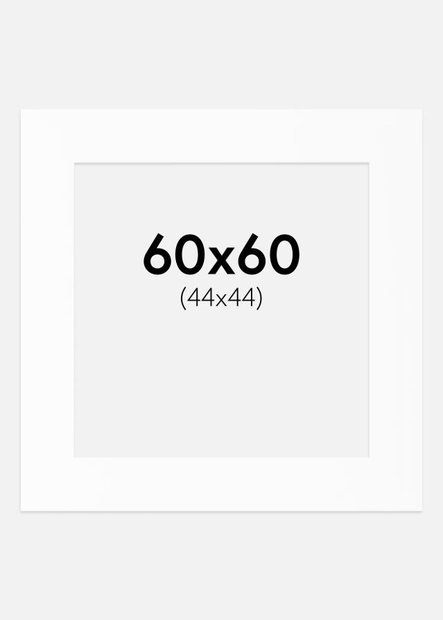 Passe-partout Wit Standaard (Witte kern) 60x60 cm (44x44)