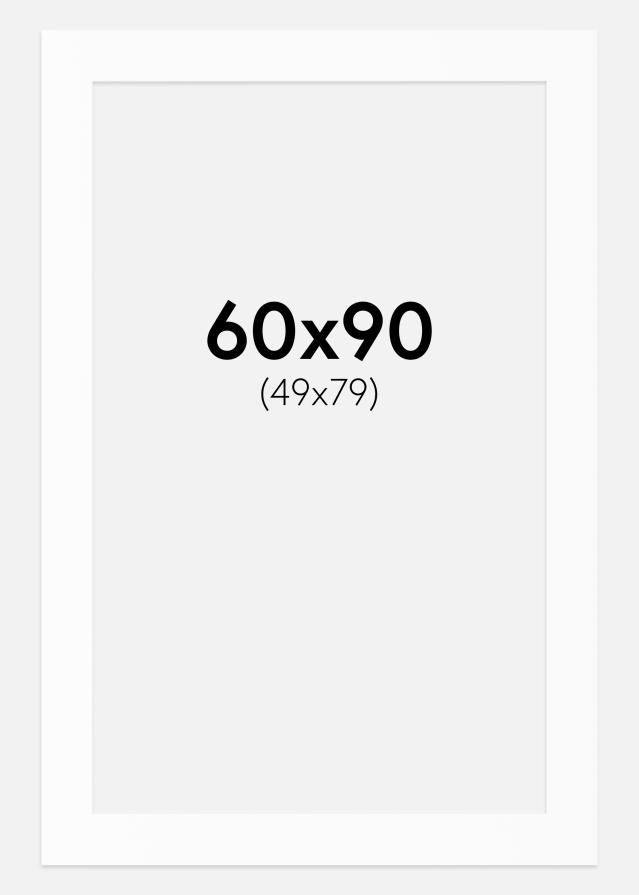Passe-partout Wit Standaard (Witte kern) 60x90 cm (49x79)