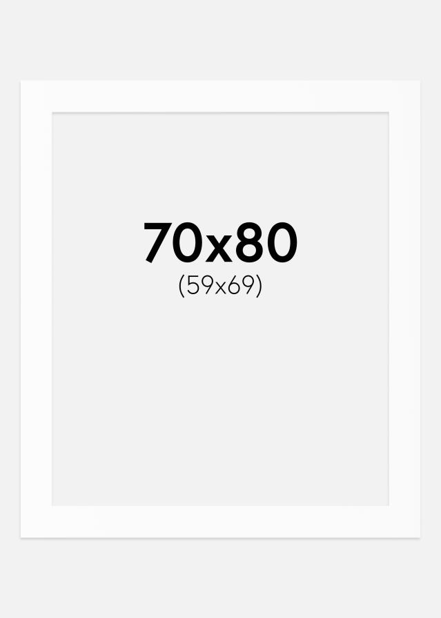 Passe-partout Wit Standaard (Witte kern) 70x80 cm (59x69)