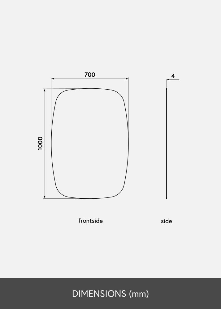 KAILA Spiegel Curve 70x100 cm