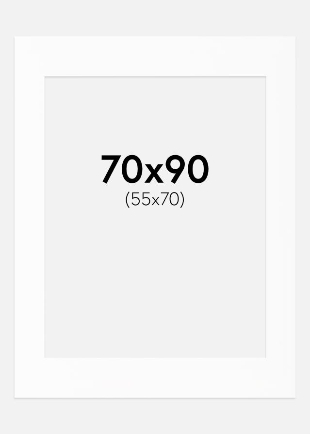 Passe-partout Wit Standaard (Witte kern) 70x90 cm (55x70)