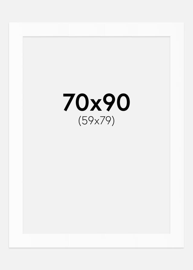 Passe-partout Wit Standaard (Witte kern) 70x90 cm (59x79)
