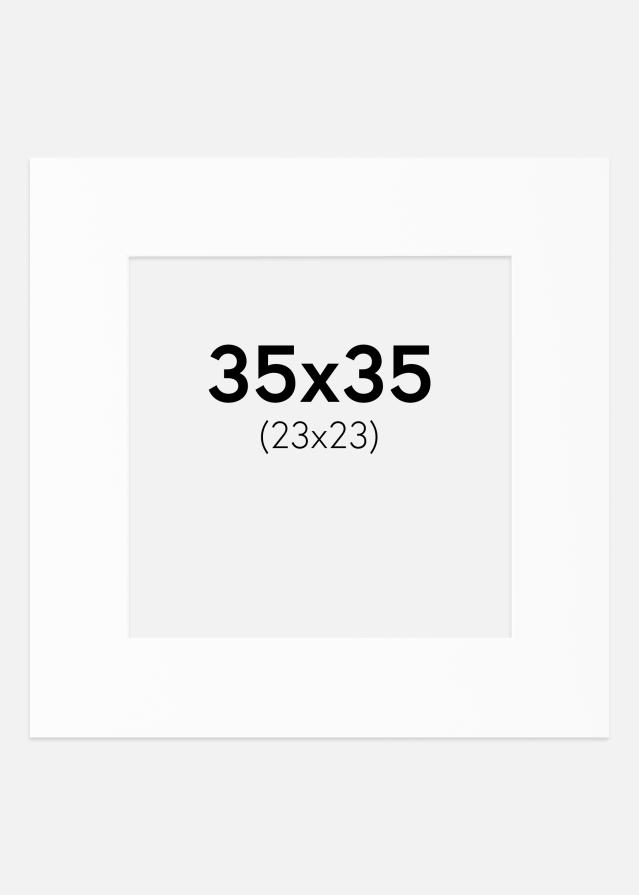 Passe-partout Wit Standaard (Witte kern) 35x35 cm (23x23)