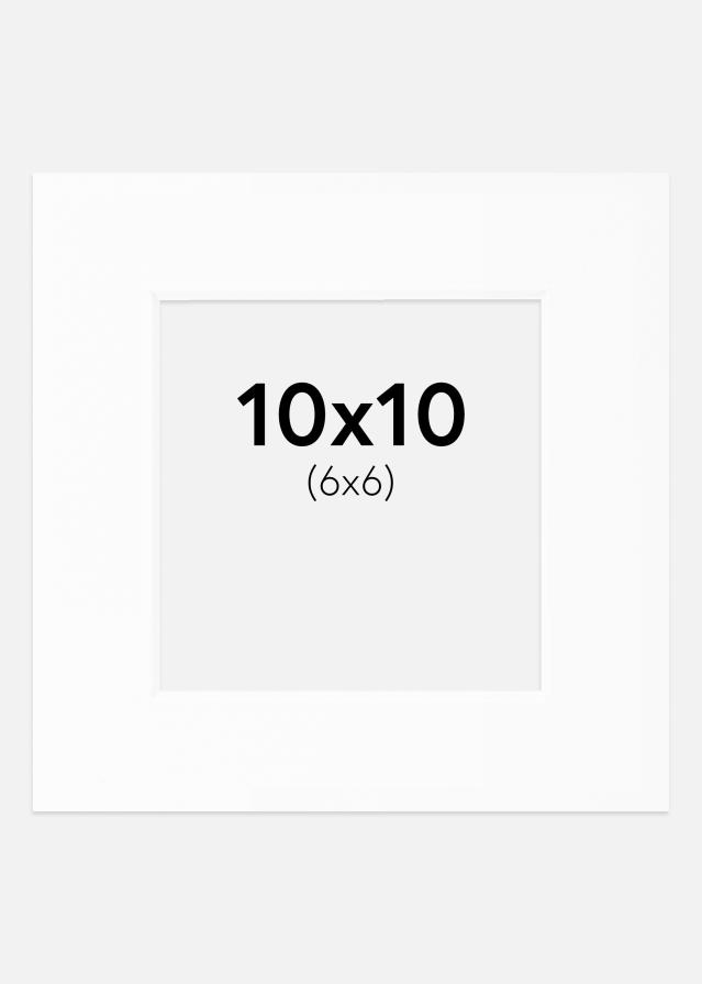 Passe-partout Wit Standaard (Witte kern) 10x10 cm (6x6)