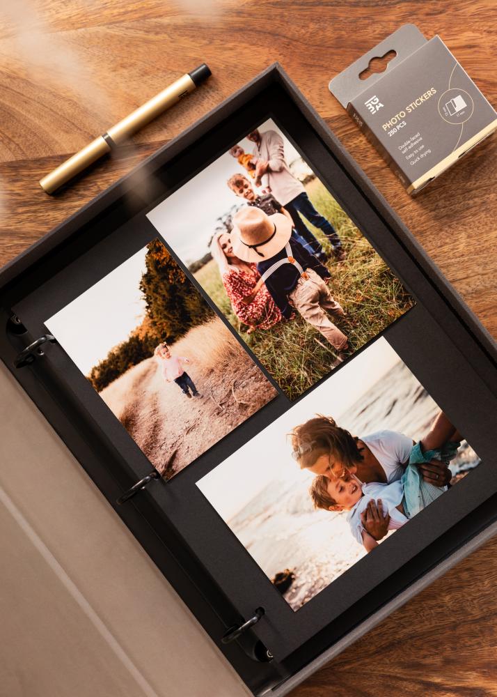 KAILA THE STORY OF US Black - Coffee Table Photo Album (60 Zwarte zijden)