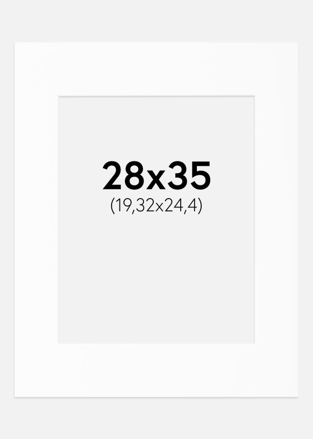 Passe-partout Wit Standaard (Witte kern) 28x35 cm (19,32x24,4)