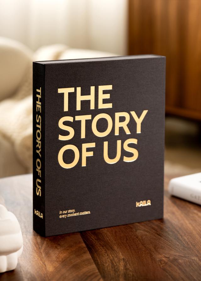 KAILA THE STORY OF US Black - Coffee Table Photo Album (60 Zwarte zijden)