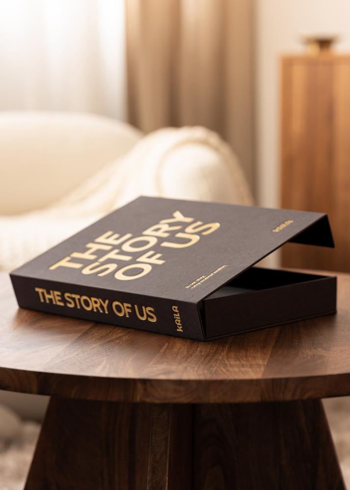 KAILA THE STORY OF US Black - Coffee Table Photo Album (60 Zwarte zijden)
