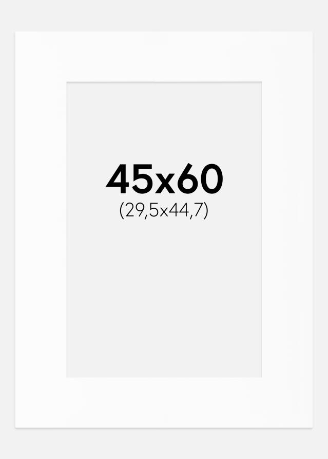 Passe-partout Wit Standaard (Witte kern) 45x60 cm (29,48x44,72)