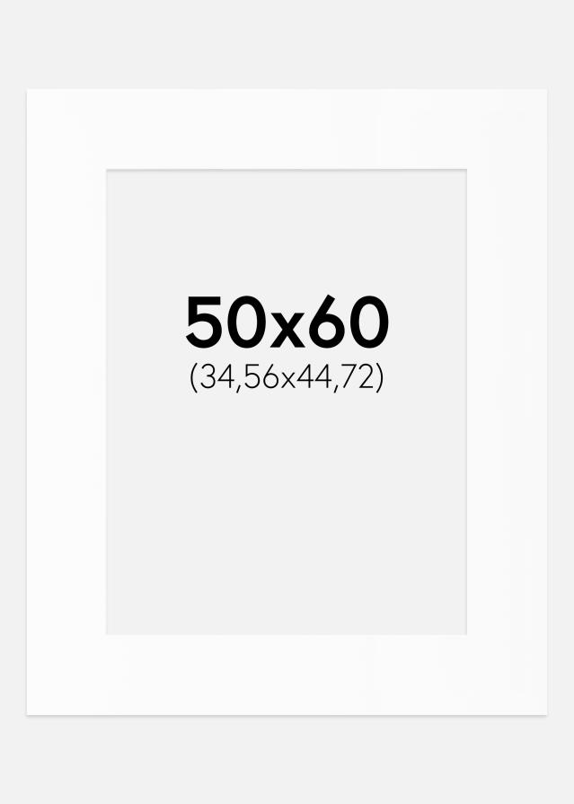 Passe-partout Wit Standaard (Witte kern) 50x60 cm (34,56x44,72)