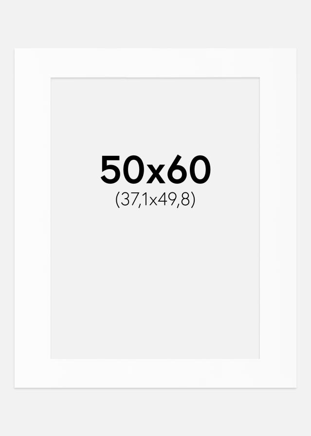 Passe-partout Wit Standaard (Witte kern) 50x60 cm (37,1x49,8)