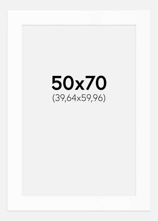Passe-partout Wit Standaard (Witte kern) 50x70 cm (39,64x59,96)