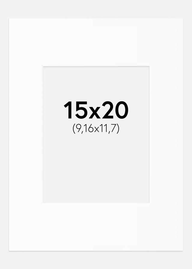 Passe-partout Wit Standaard (Witte kern) 15x20 cm (9,16x11,7)