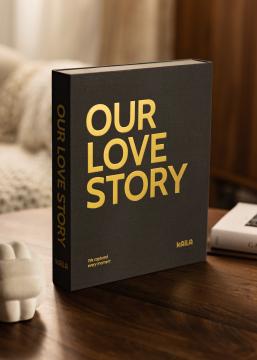KAILA OUR LOVE STORY Black - Coffee Table Photo Album (60 Zwarte zijden)