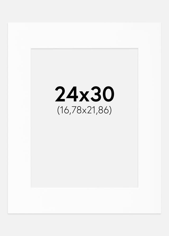 Passe-partout Wit Standaard (Witte kern) 24x30 cm (16,78x21,86)