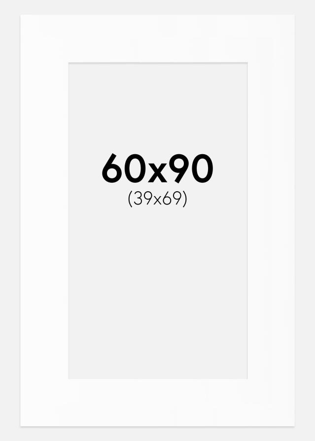 Passe-partout Wit Standaard (Witte kern) 60x90 cm (39x69)
