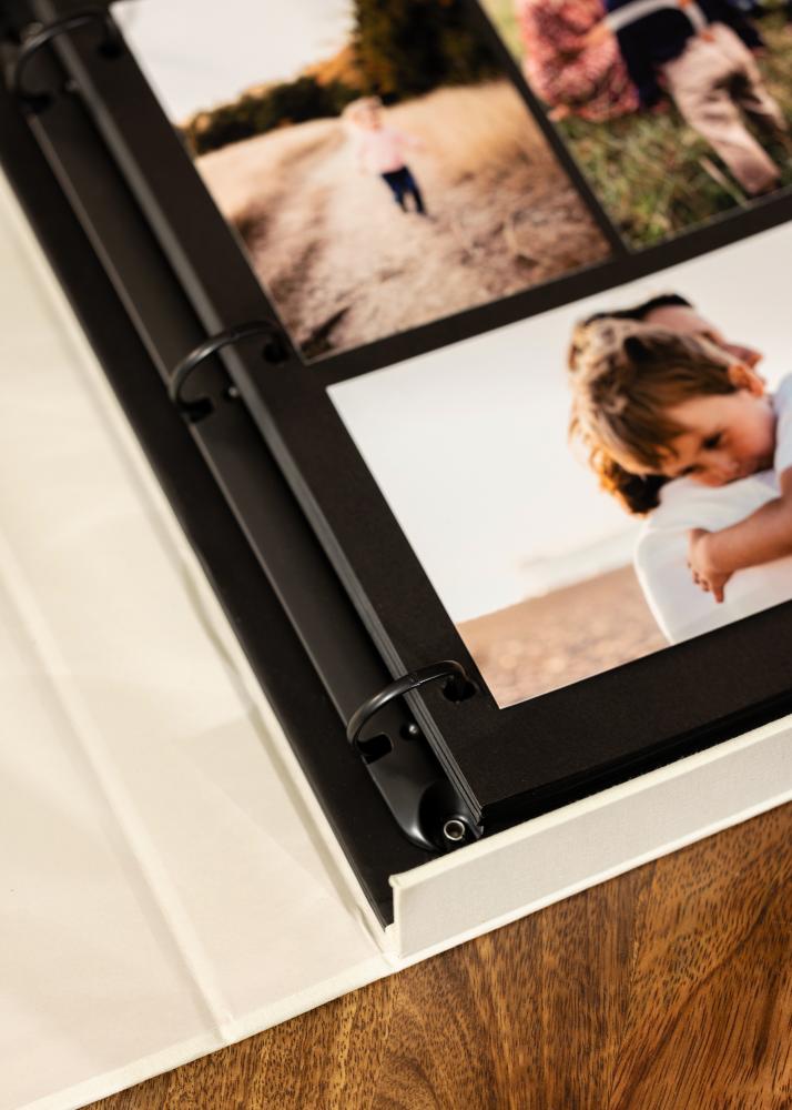 KAILA OUR LOVE STORY Creme - Coffee Table Photo Album (60 Zwarte zijden)