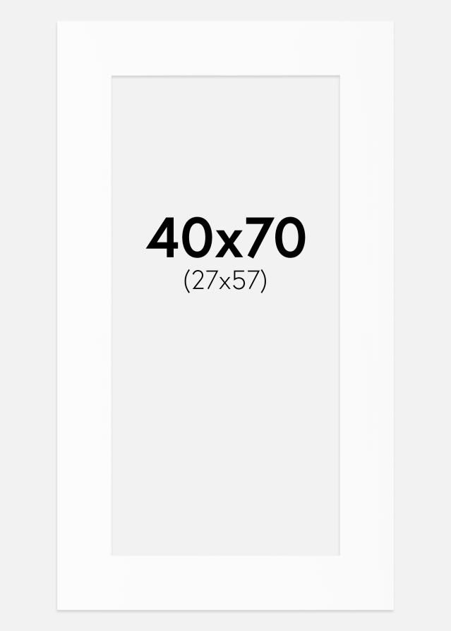 Passe-partout Wit Standaard (Witte kern) 40x70 cm (27x57)