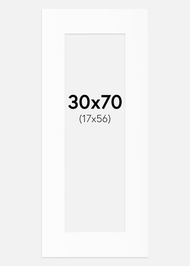 Passe-partout Wit Standaard (Witte kern) 30x70 cm (17x56)