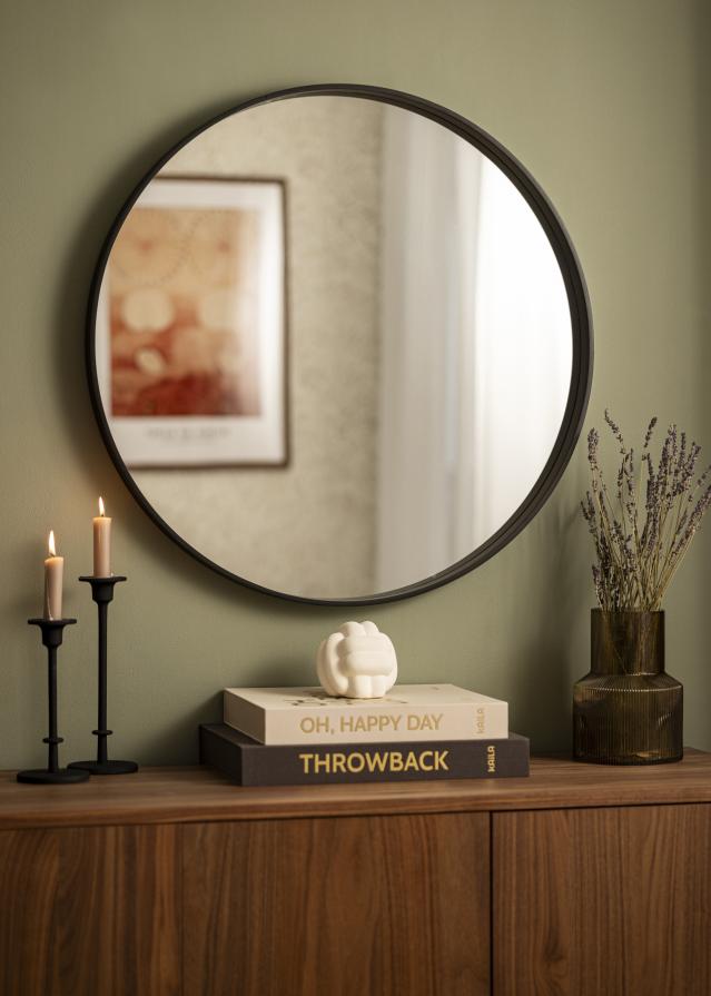 Spiegel Reflection Zwart 70 cm Ø