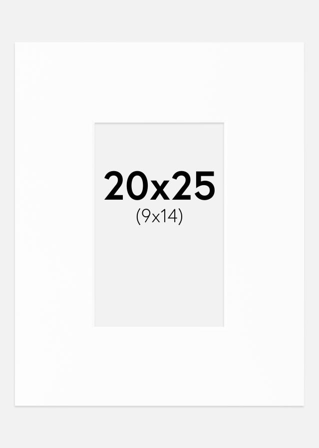 Passe-partout XL Standaard Wit (Witte Kern) 20x25 cm (9x14)