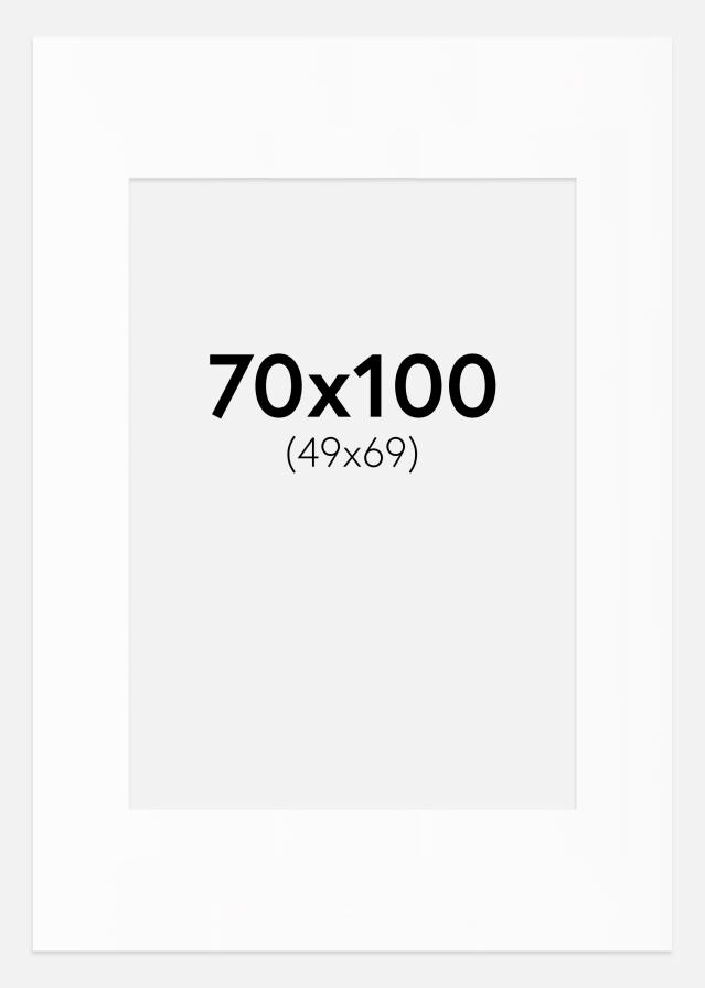 Passe-partout Wit Standaard (Witte kern) 70x100 cm (49x69)