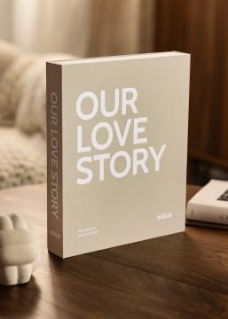 KAILA OUR LOVE STORY Grey - Coffee Table Photo Album (60 Zwarte zijden)