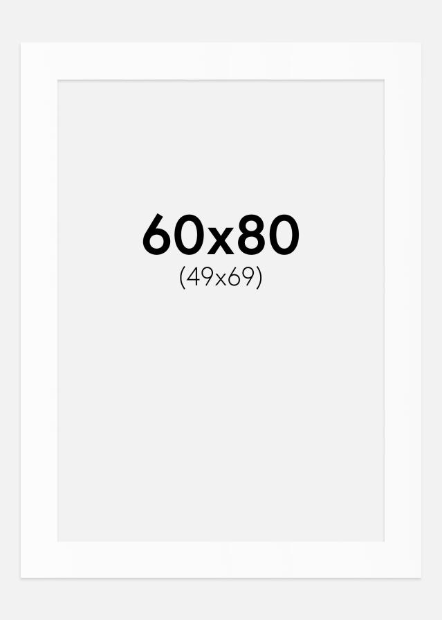 Passe-partout Wit Standaard (Witte kern) 60x80 cm (49x69)