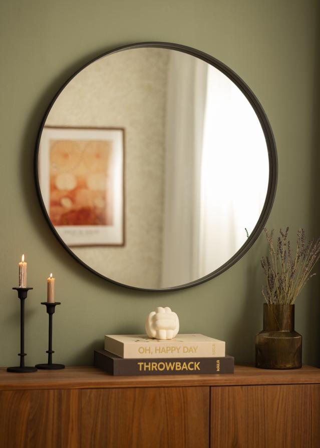 Spiegel Reflection Zwart 80 cm Ø