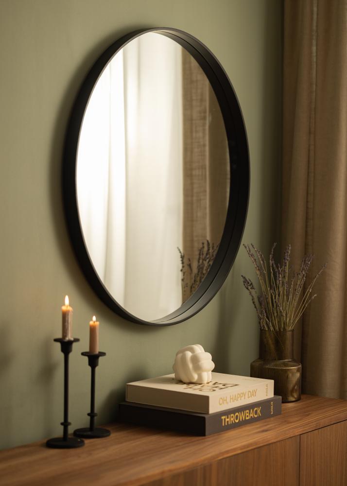 Spiegel Reflection Zwart 80 cm Ø