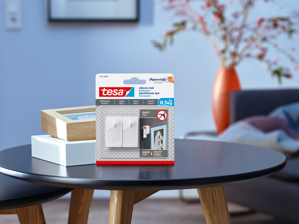 Tesa - Zelfklevende spijker voor alle soorten muren (max 2x0,5kg)