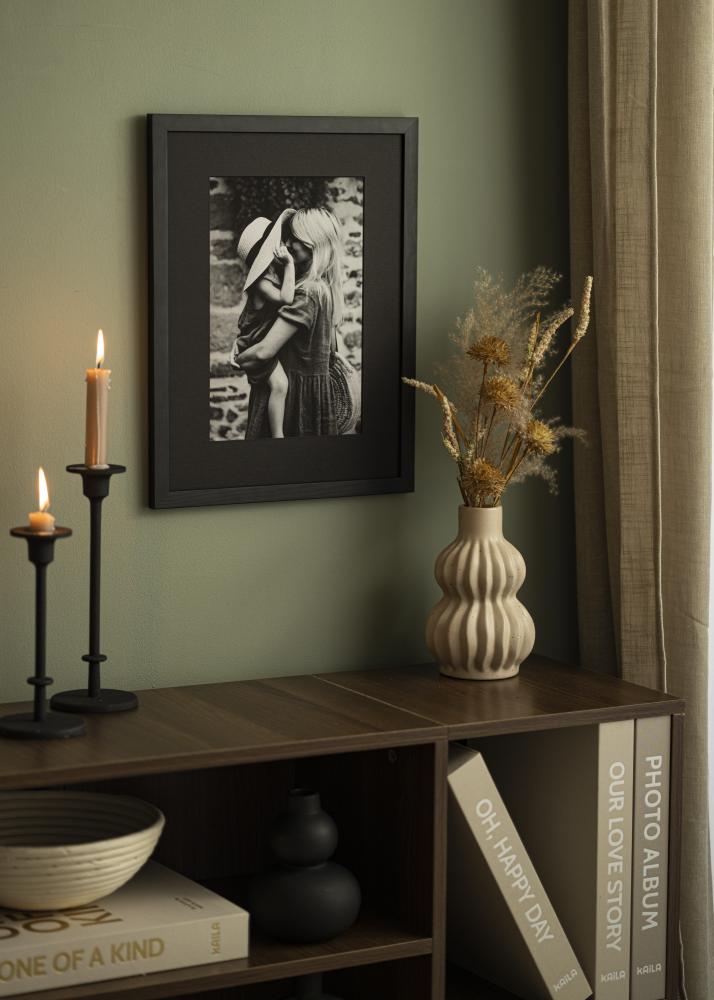 Passe-partout Zwart (Zwarte kern) 40x40 cm (29x29)