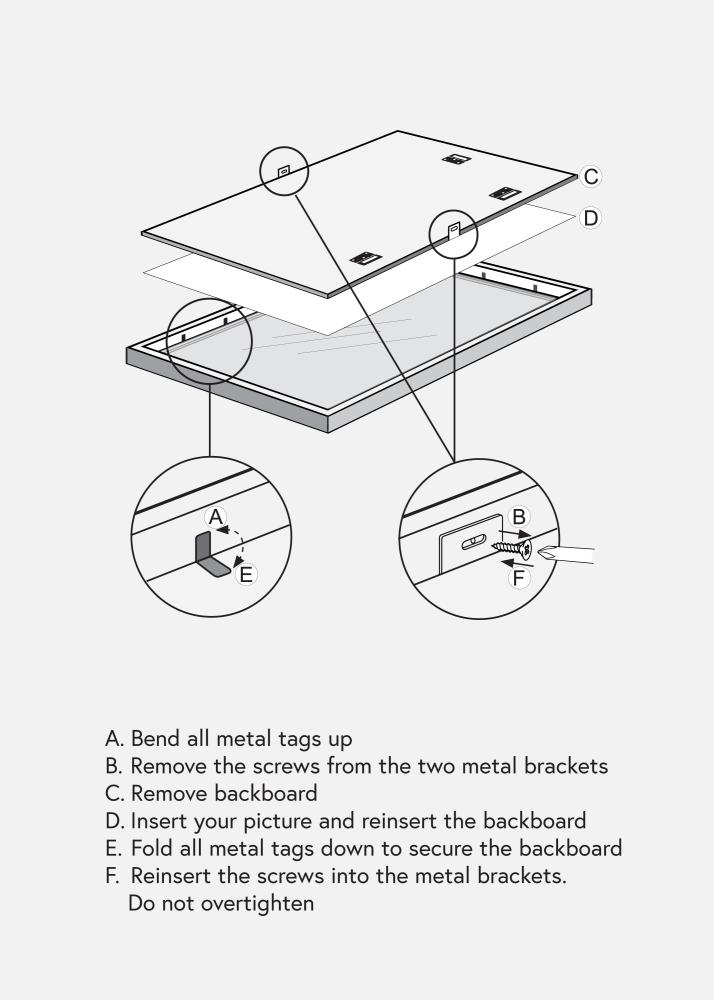 Fotolijst Modern Acrylglas Teak 70x100cm