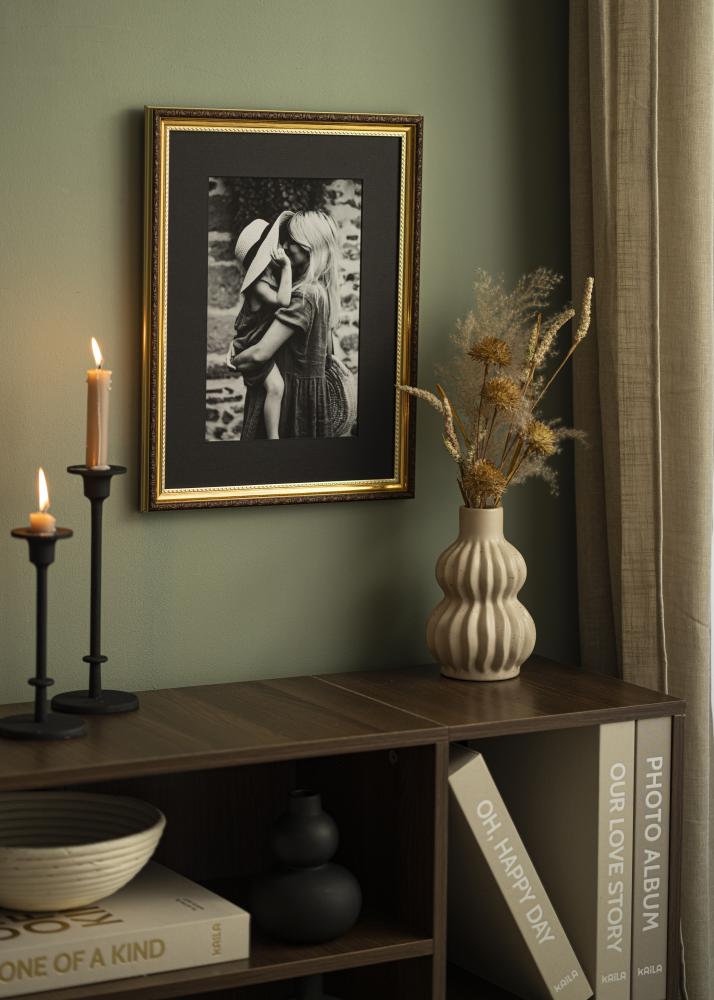 Passe-partout Zwart (Zwarte kern) 40x40 cm (29x29)