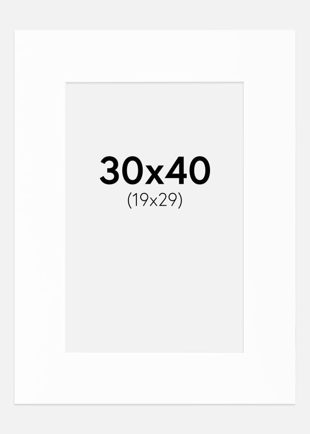 Passe-partout Canson Wit (Witte kern) 30x40 cm (19x29)