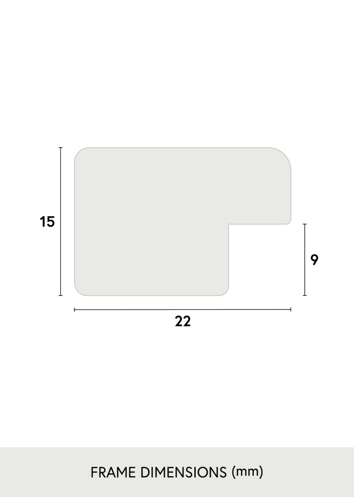 Spiegel White Wood 53x73 cm