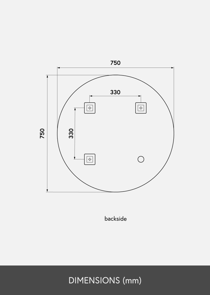 KAILA Ronde Spiegel 75 cm Ø