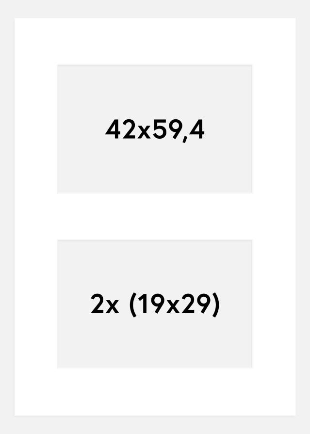 Passe-partout Wit 42x59,4 cm - Collage 2 Foto's (19x29 cm)